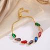 Light Luxury Geometric Water Drop Bracelet with Cubic Zirconia - Sweet, Versatile, and Elegant Jewelry for Summer