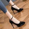 Fashion 2025 Sexy High Heels Shoes Sandals Ladies Pointed Pumps Work Dress Professional Slip On Lace-Up Basketball Platform