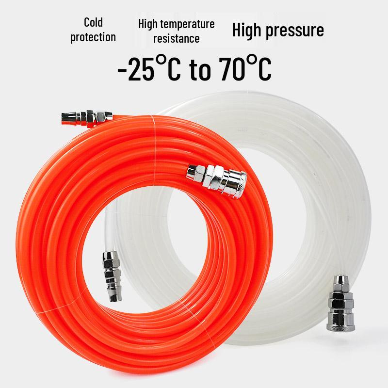 High-Pressure PU Air Hose with Quick Connect - 5*8/10*6.5/12*8, Pneumatic Air Compressor and Pump Compatible