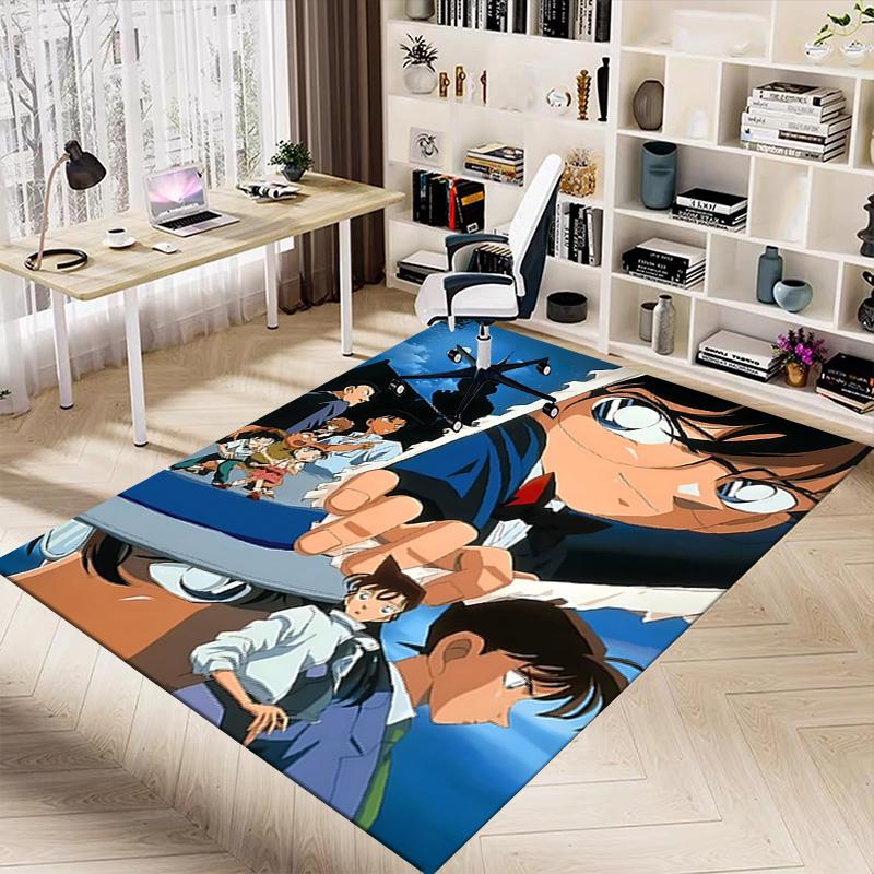 1pc Detective Conan Mystery Carpet for Playroom Bedroom Living Room Sofa Home Decor,kids Game Area Rug Non-slip Floor Mat Y72318