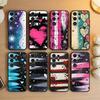 Y2k J-INS Graffiti Phone Case For Samsung S26,S25,S24,S23,S22,S21,S20,Ultra,Plus,FE Black Soft Cover