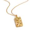 Yhpup New Arrivals Zirconia Star Moon Rectangle Pendant Necklace Fashion Stainless Steel Charm 18K Golden PVD Jewelry for Women