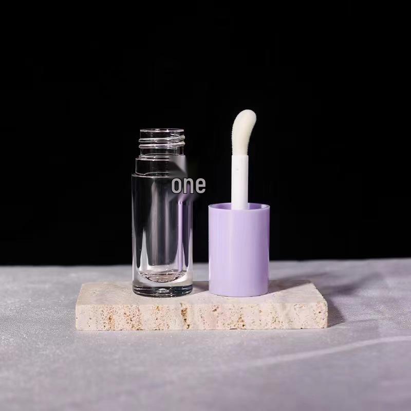 Large Round Lip Glaze Tube with Brush, 6ML Capacity - Empty Packaging