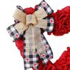 Heart Shaped Wreath Valentine's Day Wreath Multifunctional Hanging Ornament for Festival Window Front Door Engagement Decor