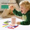 Wooden Color Sorting Bucket & Matching Stick Game for Early Childhood Education