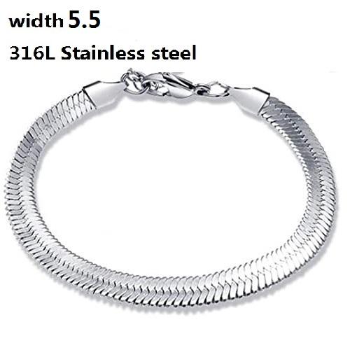316L Stainless Steel Cuban Chain Bracelet for Men Women Figaro Vintage Metal Viking Kpop Pulseras Emo Cute Luxury Jewelry Gift