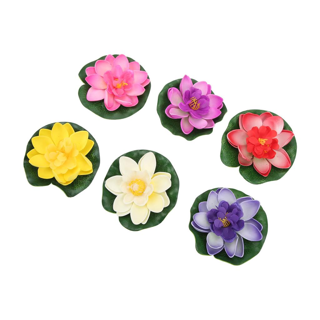 6pcs Artificial Pond Plants 6 Colors Lightweight Durable DIY Making Attractive Decorative Shooting