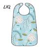 Stylish Senior Clothing Protector Adult Bib, Waterproof Easy Clean Feeding with Floral Elderly Mealtime Bib Printed, Protector, for Seniors Dining Aid