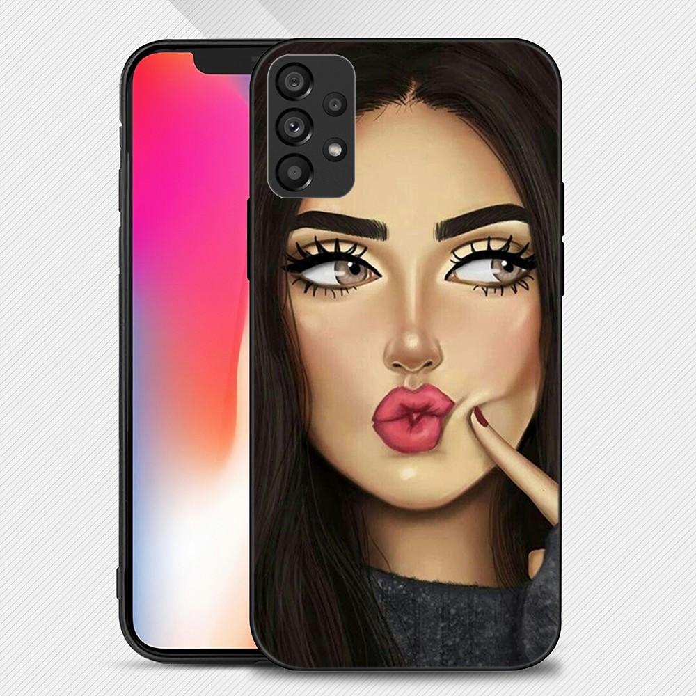 Muslimský Islámský Arabský Hidžáb Obličejová Mřížka Oči Korán Pouzdro na Telefon Pro Samsung Galaxy S22 S23 Ultra S21 S20 FE Plus Note 20 Měkký Kryt