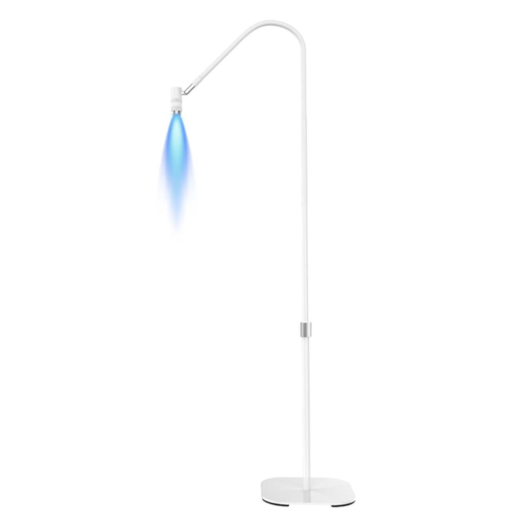 Eyelash Extension Glue Lamp 5 Brightness Adjust Height Flexible Gooseneck Lash Curing LED Light with Foot Pedal Control for Beauty Salon