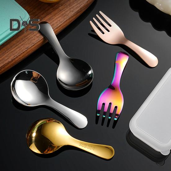 Set di forchette e cucchiai in acciaio inossidabile con custodia, set di utensili da viaggio con impugnatura ergonomica, utensili da picnic portatili per viaggi, picnic e campeggio