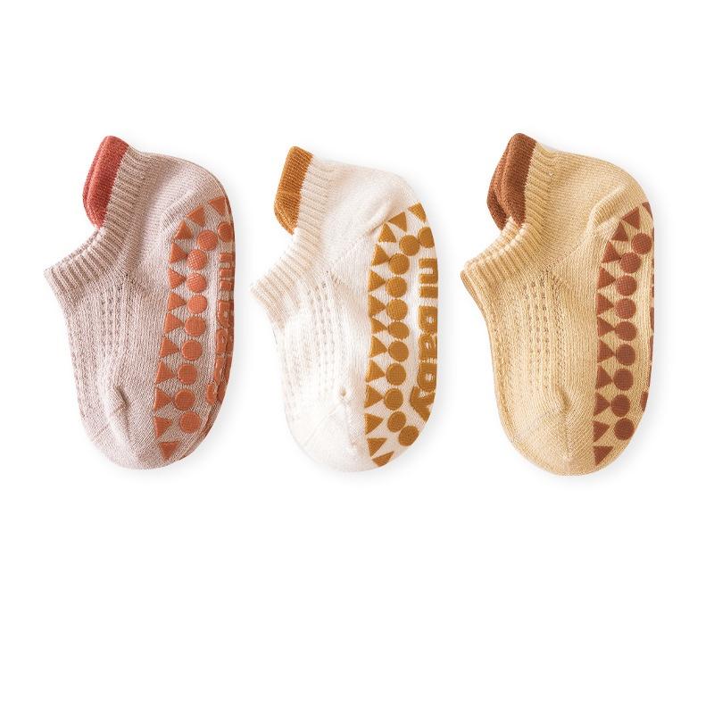 3pairs/lot Summer Baby Socks For Girls Boys Cotton Mesh Thin Infant Girls Toddler Floor Boy Non Slip Sock 0-5Years Old