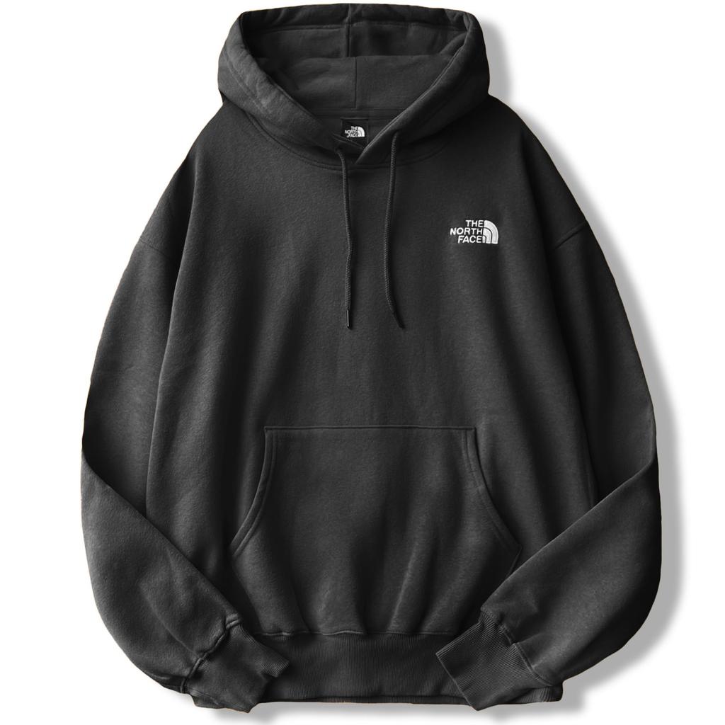 North One Point Embroidered Evolution Vintage TNF Size M [The Face] Men's Hoodie, Simple, Logo, Hoodie, Black, [Used]