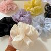 Soft Yarn Large Scrunchies Double Layers Hair Rope Summer Colorful Elastic Hair Band Ponytail Holder Rubber Bands Women Hair Acc
