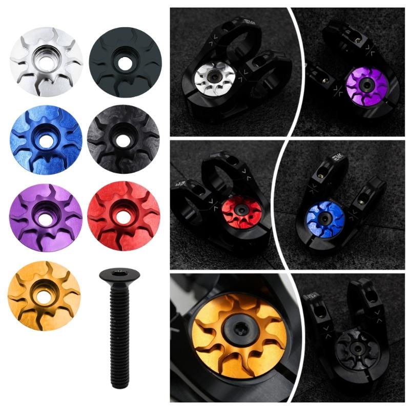 Corrosions Resistant Bicycles Stem Cover Headset Caps Dustproof Headset Caps for Professional Cyclists and Enthusiasts