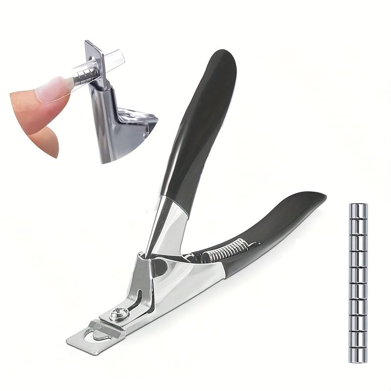 Nůžky na akrylové nehty s 10 magnety, vhodné pro dlouhé akrylové gelové tipy, nastavitelné, nerezová ocel