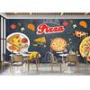 Pizza Wall Mural Onion Tomato Cheese Food 3d Wallpaper For Pizza Shop Snack Shop Restaurant Wall Mural