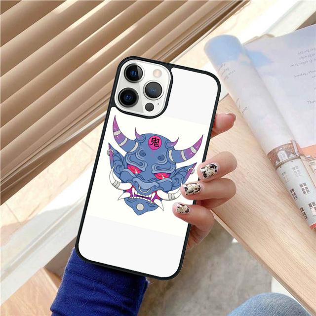 Japanese Oni Hannya Demon Mask Phone Case Cover For iPhone 17 Air 15 16e Pro Max 14 13 12 11 Pro Max Plus Shell