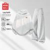 MINISO Men's Hooded Fleece Sweatshirt & Straight-Leg Pants Set