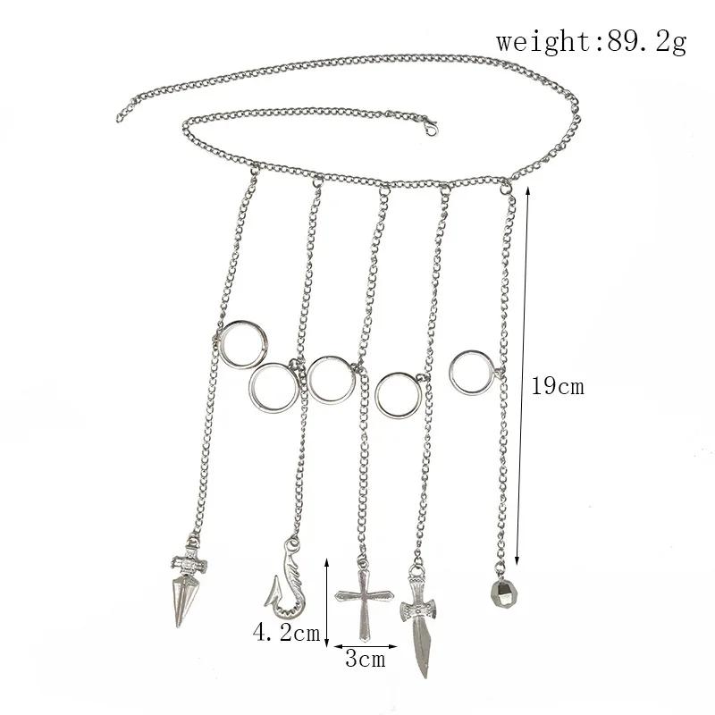 Anime Hunter x Hunter Kurapika Chain Rings Women Men Cosplay 1:1 Metal Pendant Clothing Accessories Jewelry Props