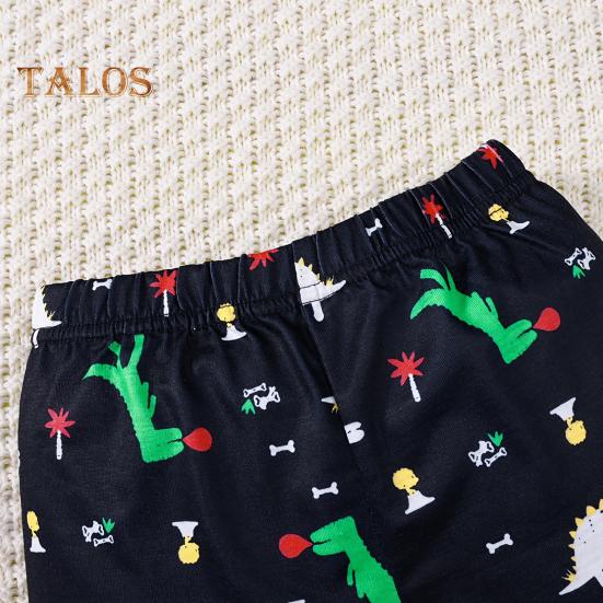 Toddler Boy Clothes Shorts Set Green Dinosaur Print Pajamas Cotton Crewneck Tees Shorts Set Summer Casual Outfit