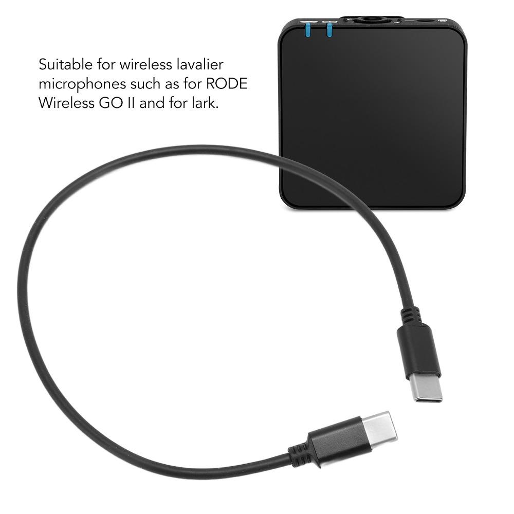 Lossless Sound Quality Type C to Type C Microphone Cable for RODE Wireless GO II for Lark