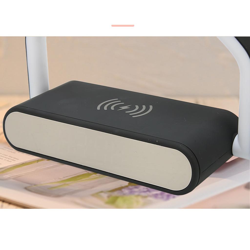 Wireless Charging Alarm Clock Two Levels Adjustment Night Light Multifunction Digital Alarm Clock Fo