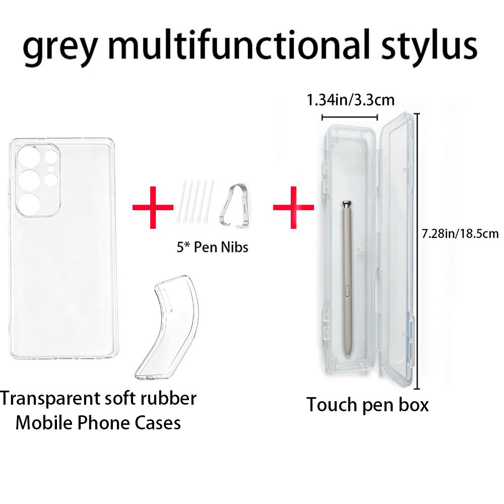 Kit d'accessoires 3 pièces pour Samsung Galaxy S25 Ultra: Stylet S Pen EJ-PS938 (Non-BLE) + Stylets supplémentaires + Coque de téléphone souple en TPU transparent