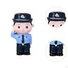DIY Police Figurine Collection for Miniature Scene Decoration