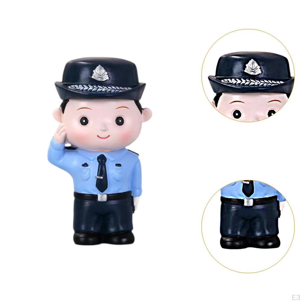 DIY Police Figurine Collection for Miniature Scene Decoration