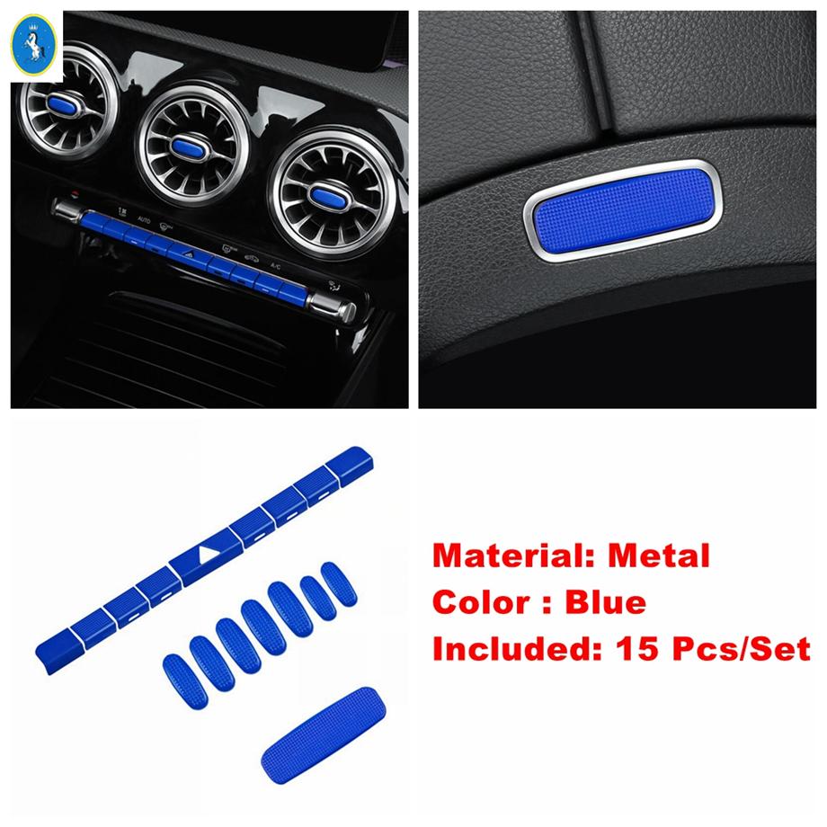 For Benz A Class W177 / GLA H247 / CLA C118 W118 / GLB X247 Center Control / Multimedia / Air AC / Armrest Box Button Cover Trim