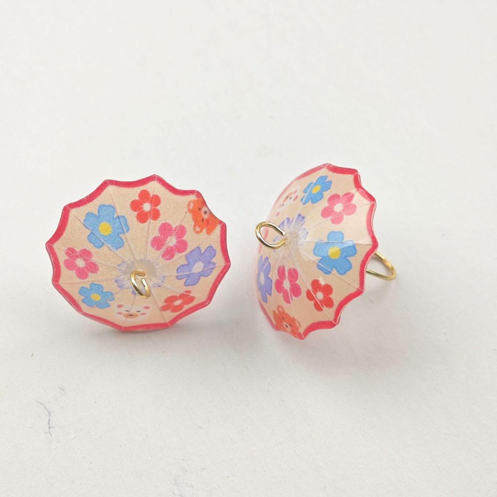Kolorowy Mini Parasol DIY Akcesoria do Biżuterii na Kolczyki i Wsuwki do Włosów