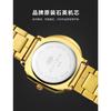 Fashion Men Irregular Tonneau Shape Quartz Watch Creative Rotating Dial Stainless Steel Bracelet Wristwatch