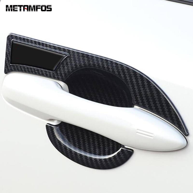 Side Door Handle Bowl Cover Trim For Toyota Corolla Sedan - 2024 Carbon Fiber Protection Cap Accessories Car Styling