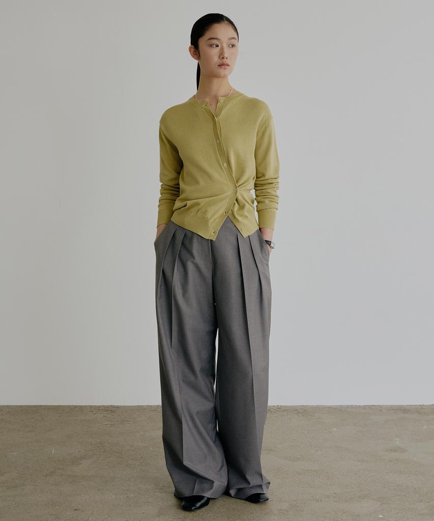ARTID Double-Pleat Wide Slacks_Grey