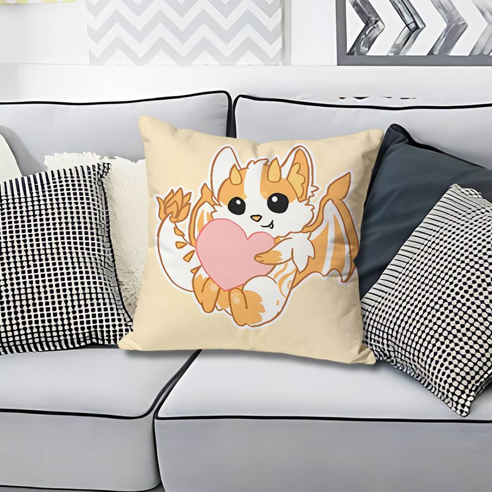 AAdopts Me Game Pillow Cases for Bedroom Living Room Sofa Home Decor Polyester Cushion Cover with Zipper
