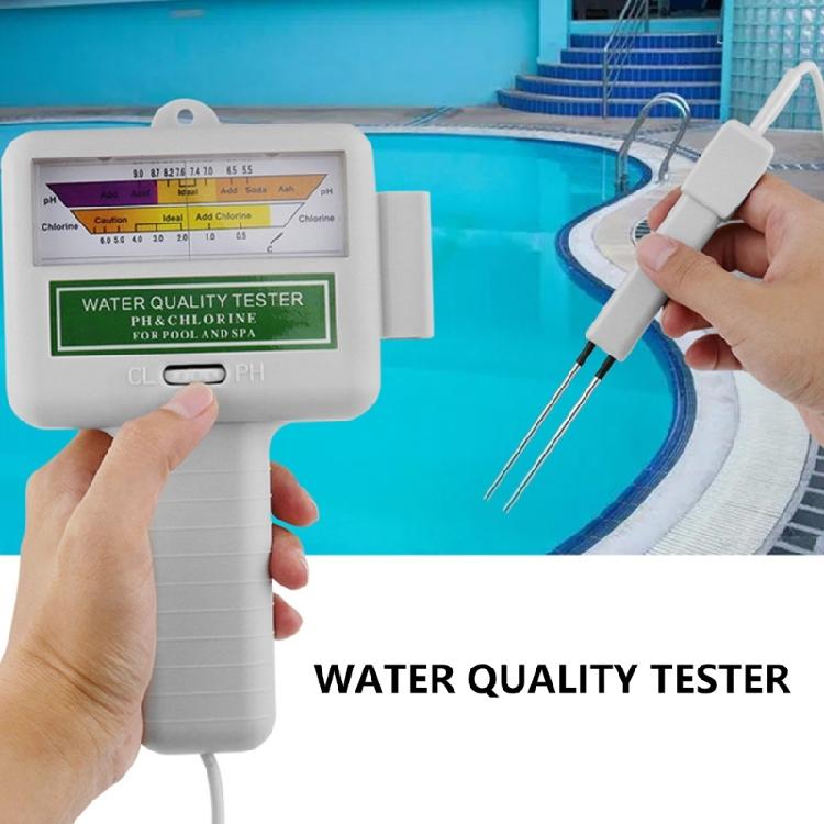 Double Scale Water Quality Tester for Swimming Pool Spa CL2 Tester Water Monitors Portable Chlorine Level Meter
