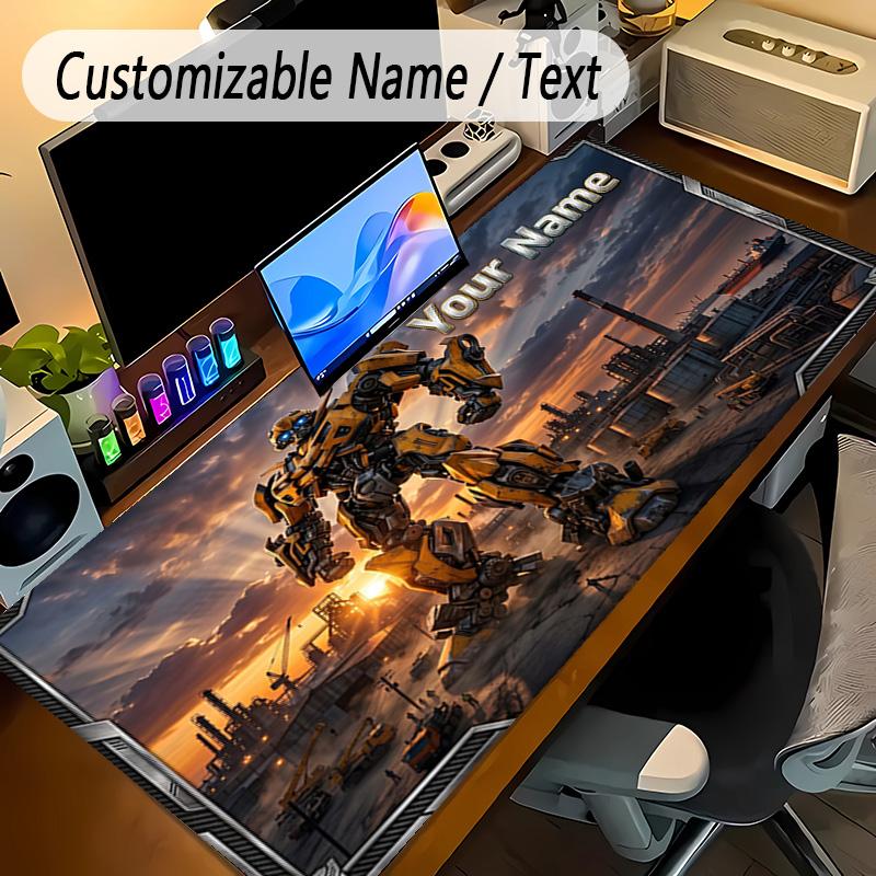 Large Mouse PadTransformers Custom Name Text Personalized Desk Mat Non Slip Gaming Pad