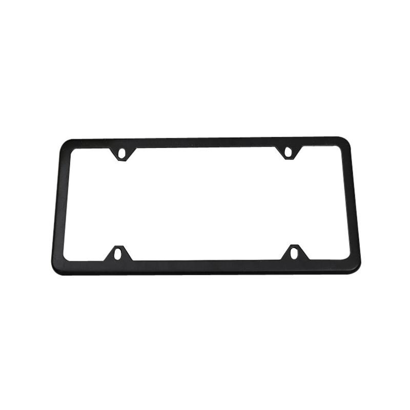 4 Holes Stainless Steel License Plate Frames 2 PCS Car Licence Plate Covers Slim Design With Bolts Washer Caps For US Vehicles License Plate Covers