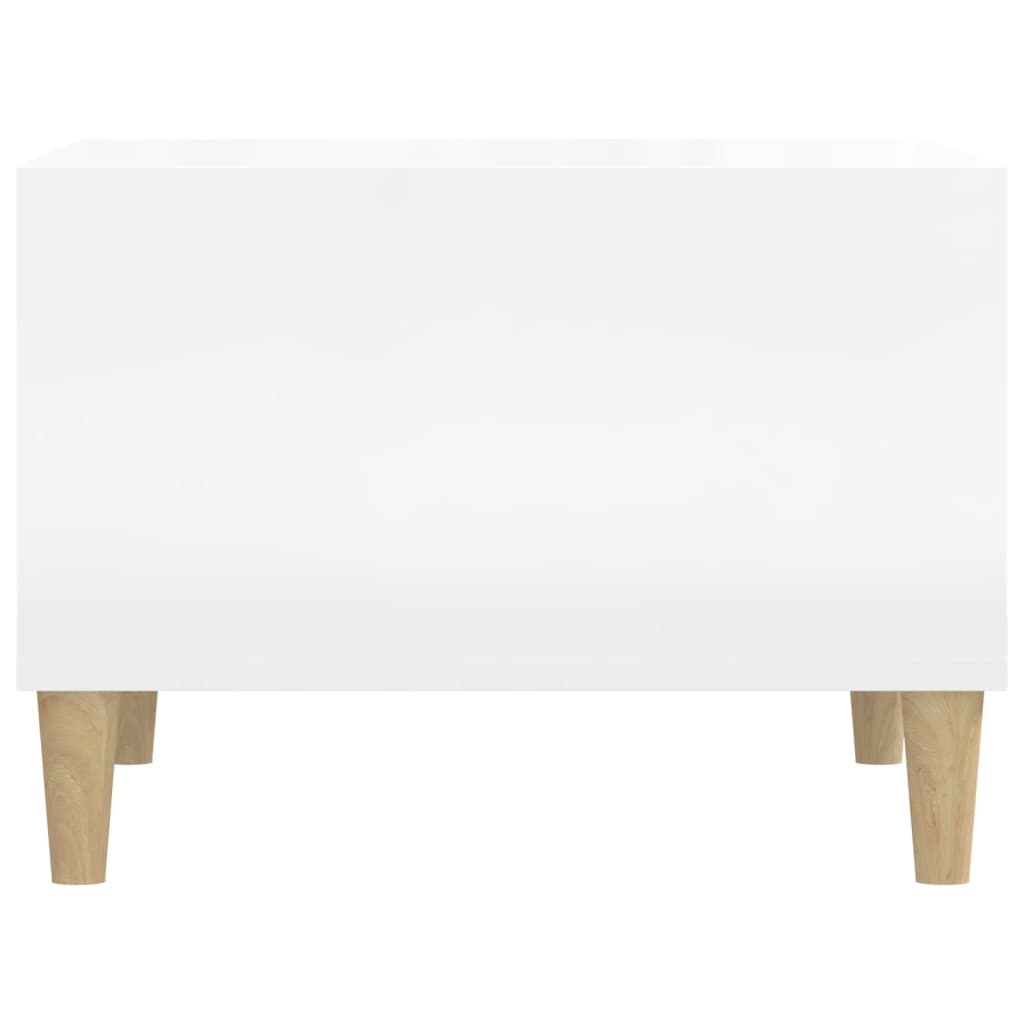 Coffee Table, High Gloss White, 60x50x36.5 Cm