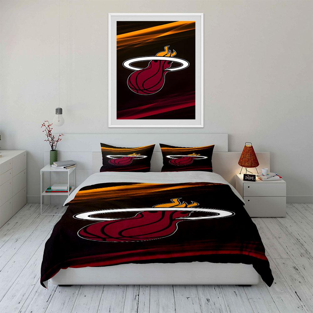Flaming basketball logo design. Bedding sets Duvet cover sets Duvet covers Pillowcases(1*Duvet Cover 2*Pillowcases without duvet insert)