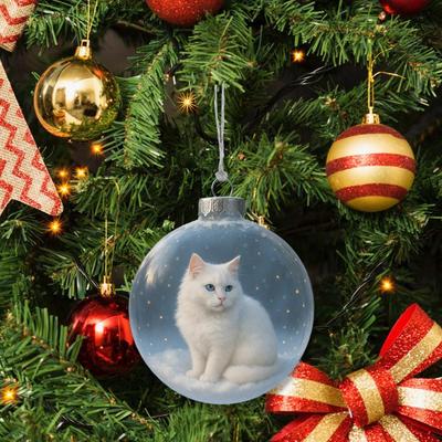 Christmas Tree Ball Ornaments 3D Cat Ball Holiday Decoration Christmas Tree Decorations For Home Decorators Festival Planners