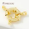 18K Gold Plated Round Spring Clasps For Jewelry Making,Locks For Bracelets 9mm 10mm 11mm Necklace Clasp Accessories For Jewelry