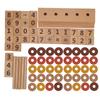 Children Wooden Blocks and Rings Stacking Toys Number Counting Learning Education Toy