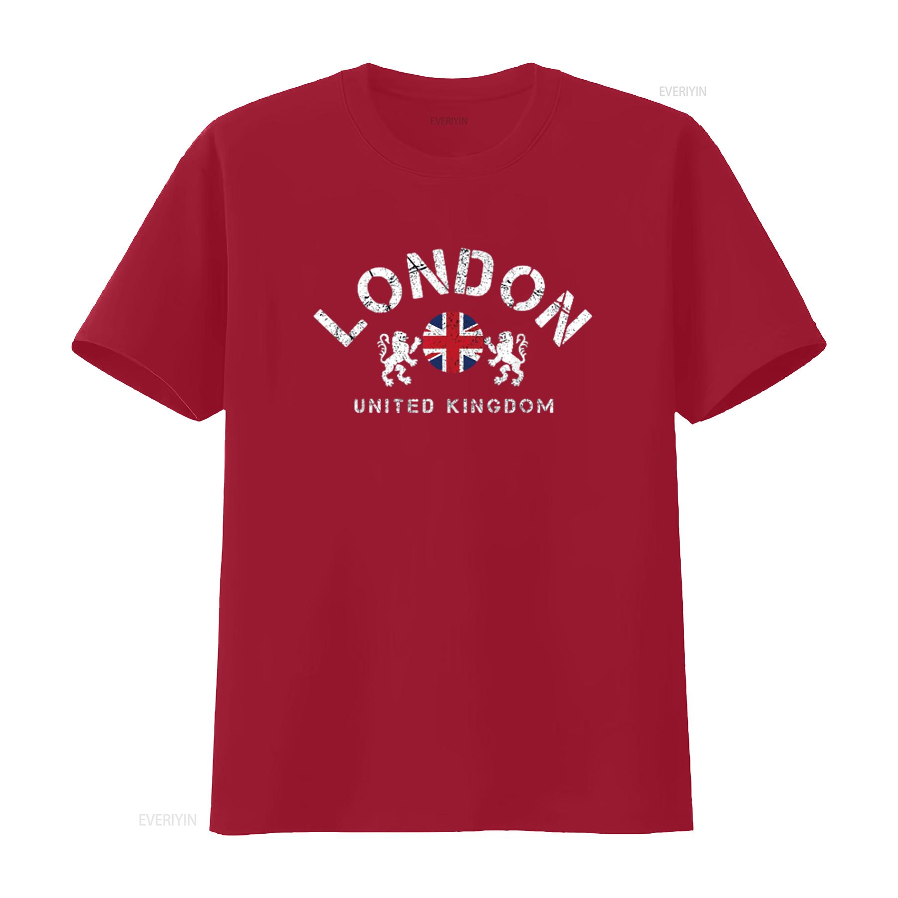 London UK United Kingdom Union Jack England Souvenir T Shirt Black Large vintage Washed Versatile Unisex graphic Stylish Soft S
