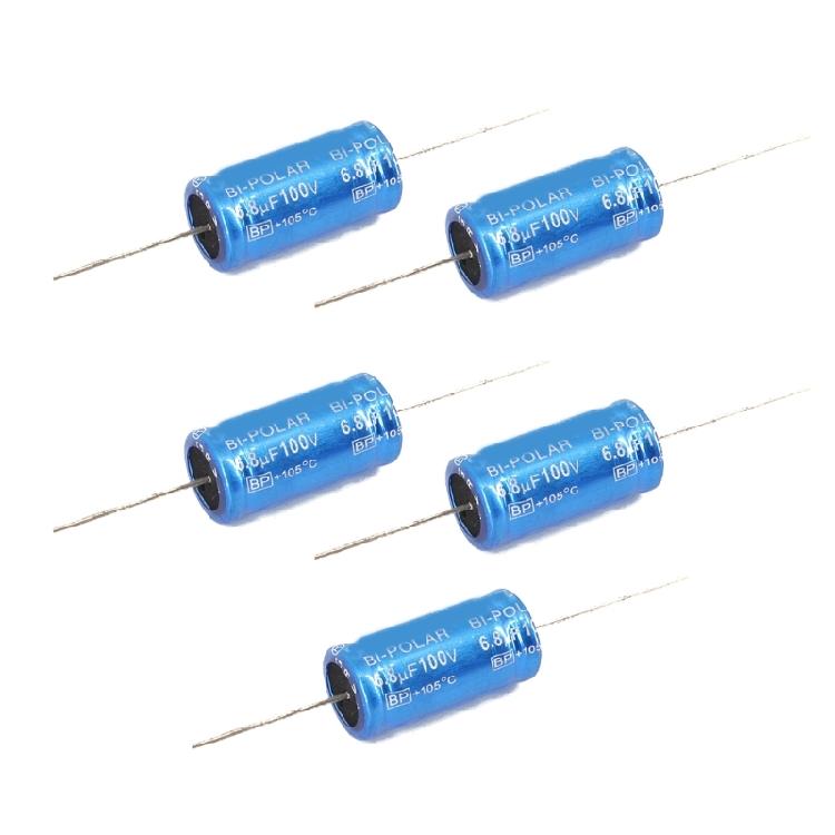 5PCS 100V Capacitors 1.5-15uF Multiple Specification Horizontal Nonpolarity Capacitors for Midrange Loudspeakers