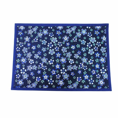 Small Cherry Blossom Pattern Buddhist Altar Mat, 2 shaku (1.5 ft), for Buddhist Altars, Buddhist Altar Mats, and Buddhist Altar Accessories (Blue)