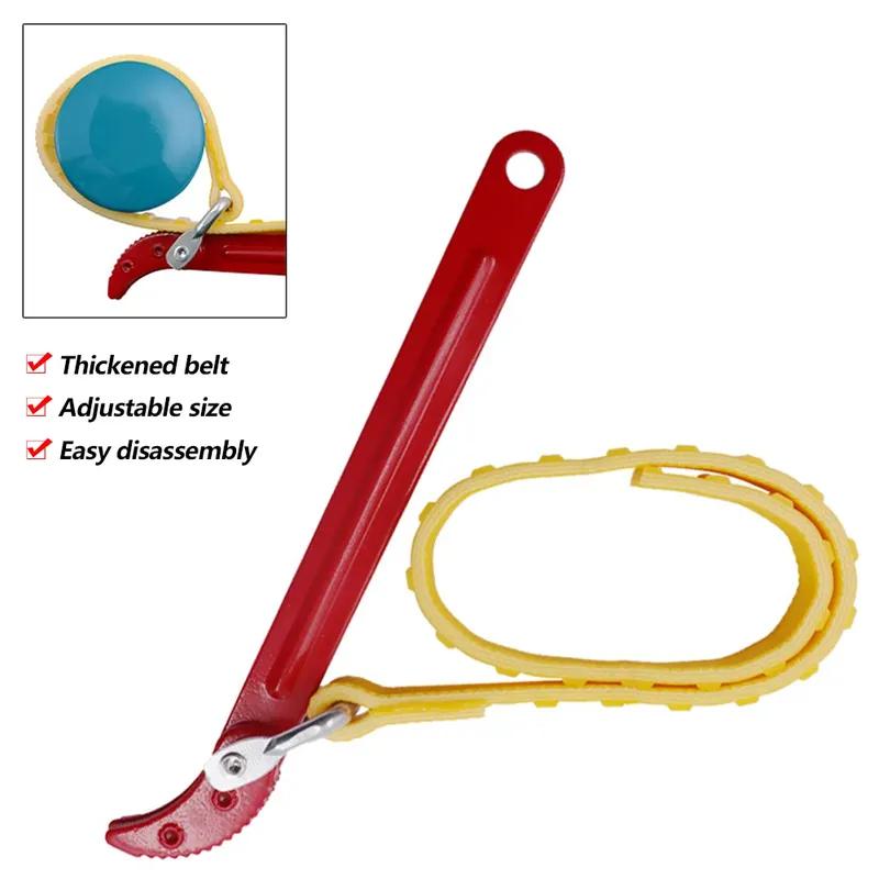 Adjustable Oil Fuel Filter Removal Strap Wrench Tool Belt 8/12inch Heavy Duty T U Strap Opener Cartridge Disassembly Tool