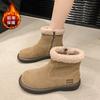 Large size snow boots women's autumn and winter new velvet thickened warm outer wear cotton shoes cotton boots