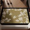 Retro Green Welcome Entrance Mat Rug Absorbs Dirt Door Mat Non-Slip Floor PVC Doormat Cuttable Hallway Mat